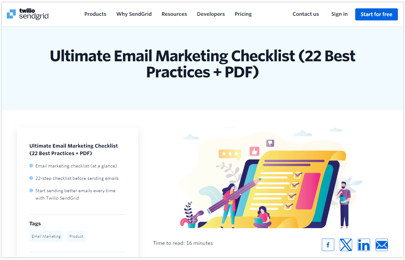 email marketing checklist
